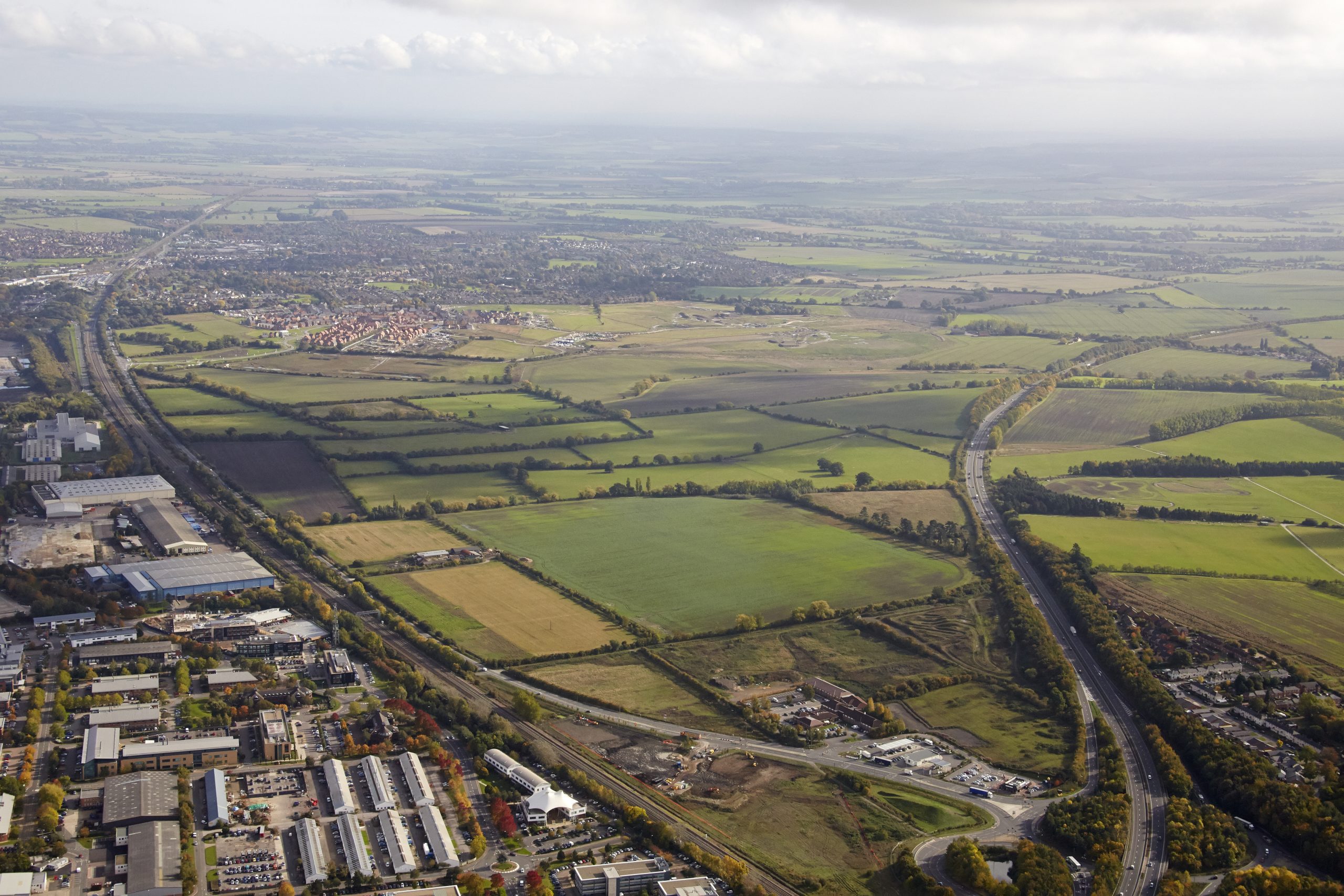 Strategic land promotion in Didcot. Aerial view.