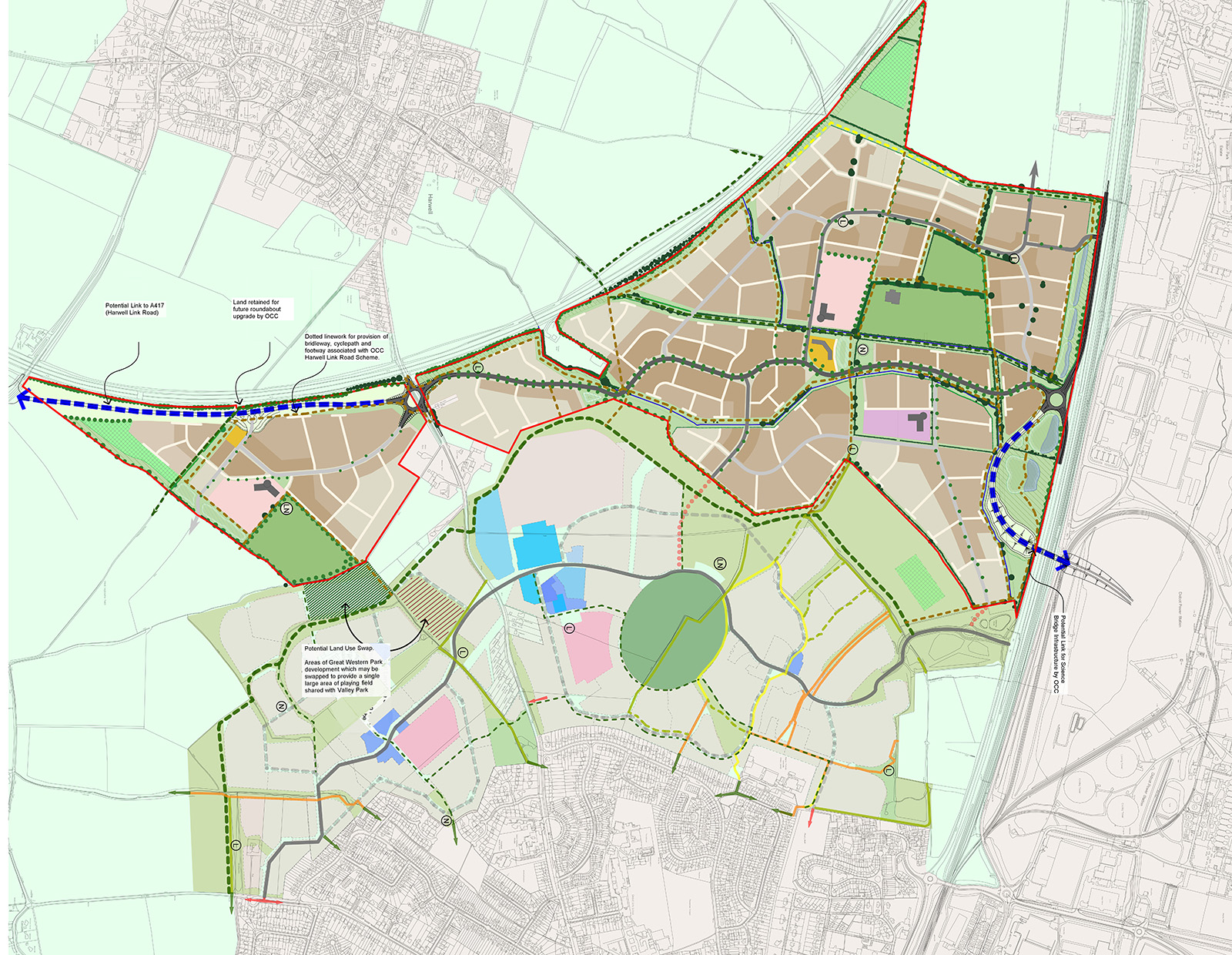 Land planning applications. Masterplan diagram.