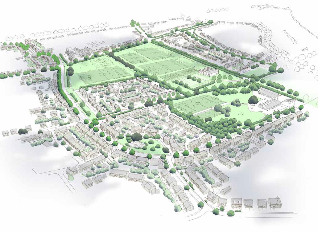 Proposed view of strategic land promotion in Didcot. Illustration.